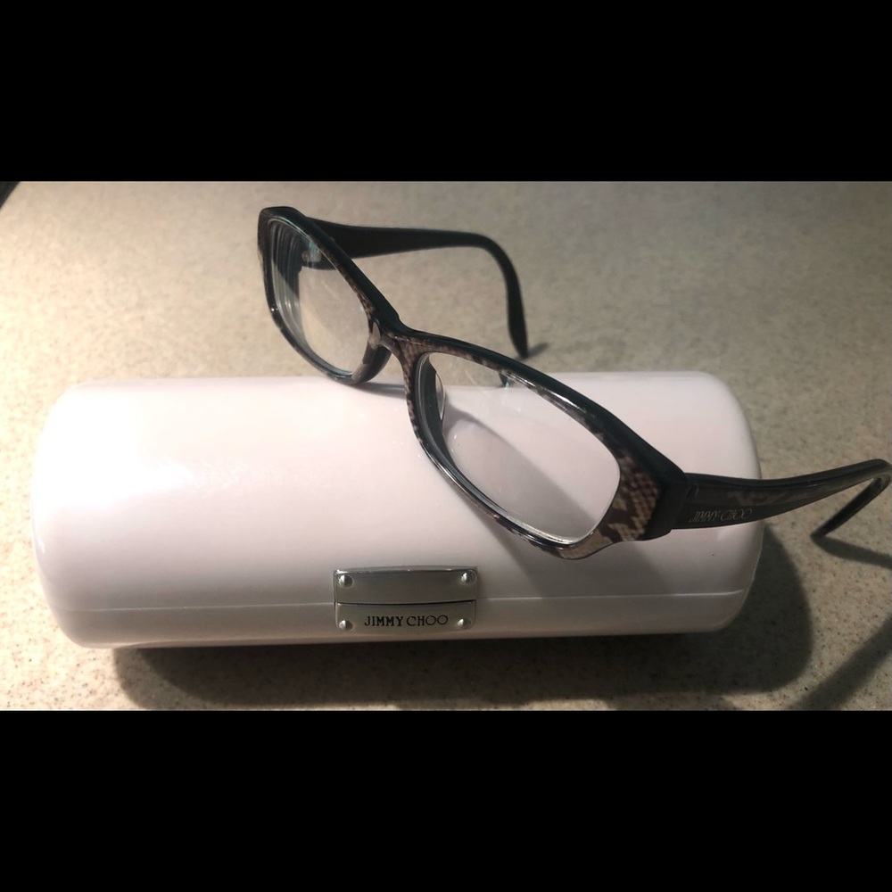 Glasses frame with case.